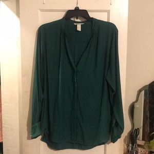 Gorgeous H&M Emerald GreenvBlouse
